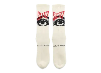 SAINT Mxxxxxx 23AW Eyes Socks "Ecru"