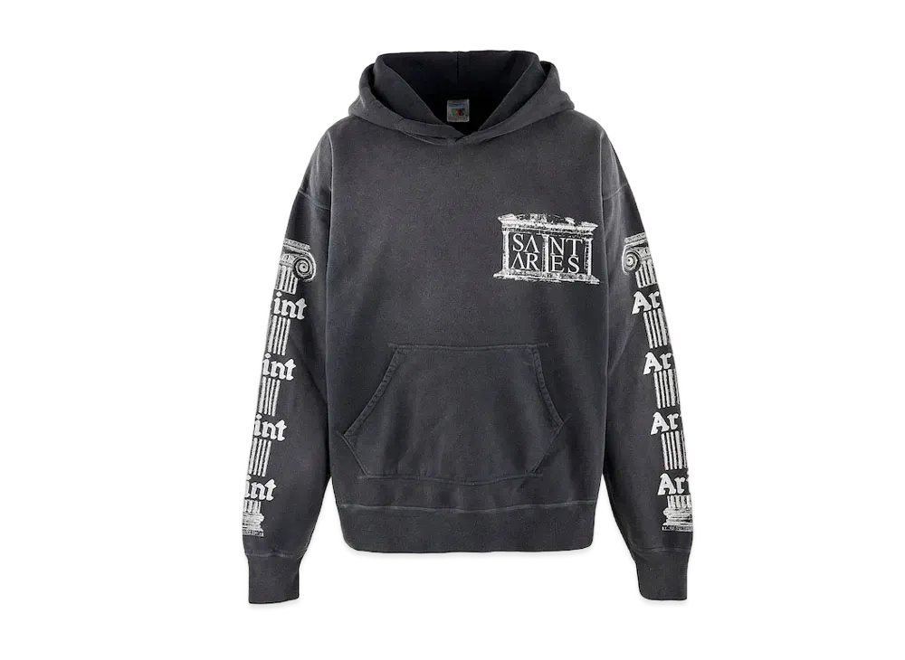 SAINT Mxxxxxx x Aries 23Aw Hoodie "Black"