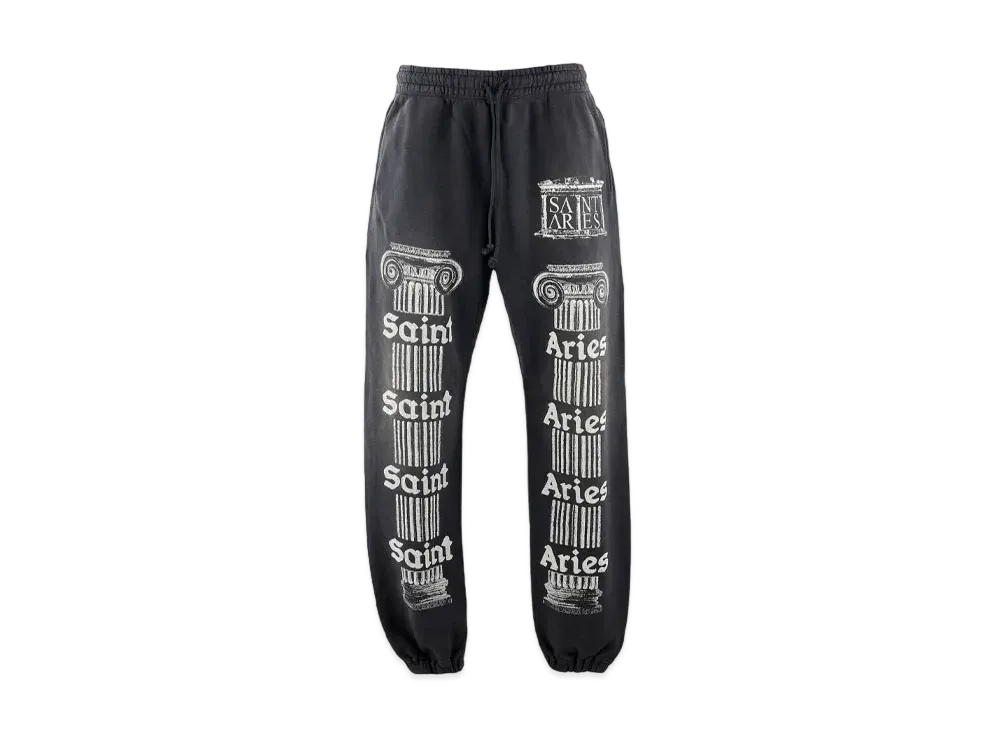 SAINT Mxxxxxx x Aries 23Aw Sweat Pants "Black"
