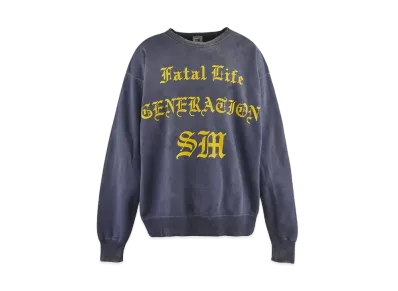 SAINT Mxxxxxx 24SS Crw Sweat Fatal Life "Navy"