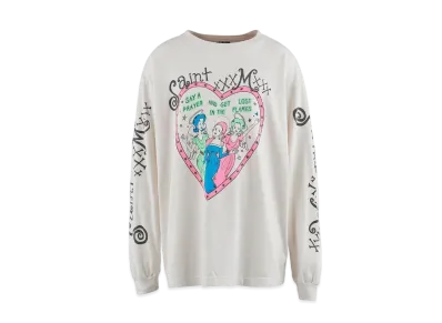 SAINT Mxxxxxx 24SS LS Tee Pink Heart "White"