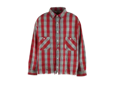 Saint Mxxxxxx 24SS Frnl Check Shirts "Red/Blue"