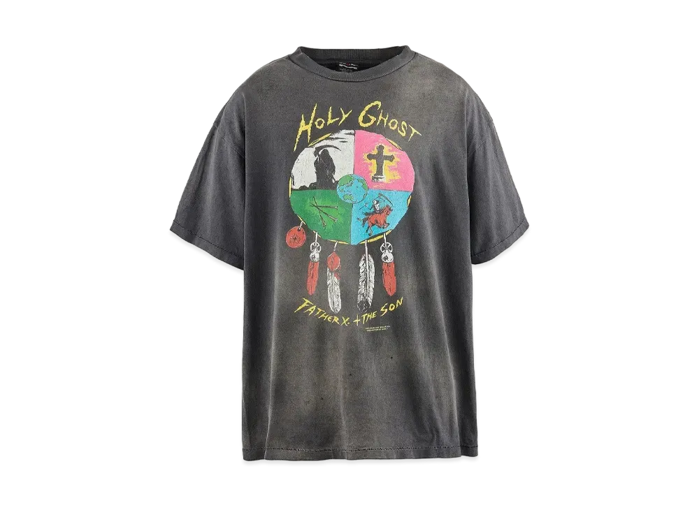 セントマイケル x ラストマン ホーリーゴースト ショート スリーブ Tシャツ "ブラック" 24SS SM-YS8-0000-C43