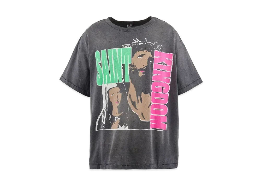 SAINT Mxxxxxx 24SS x LASTMAN St Kingdom Short Sleeve T-Shirt "Black"