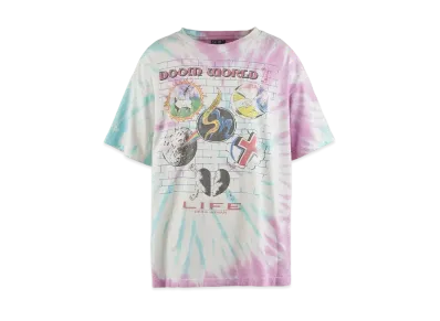 SAINT Mxxxxxx 24SS x LASTMAN Door Wrld Short Sleeve T-Shirt "Tie Dye"