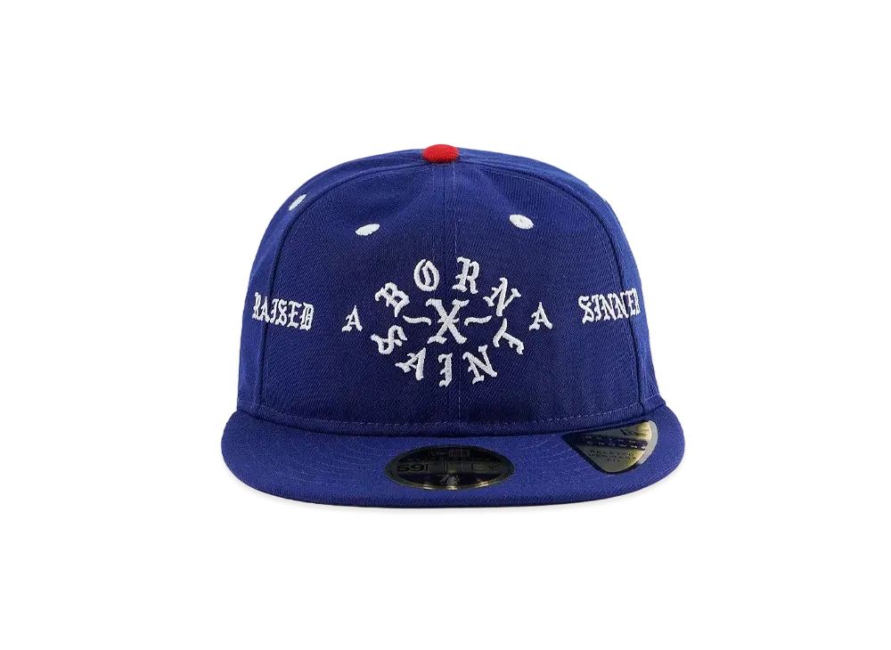 NEW ERA x SAINT Mxxxxxx x BORN & RAISED 59FIFTY Baseball Cap "Blue"