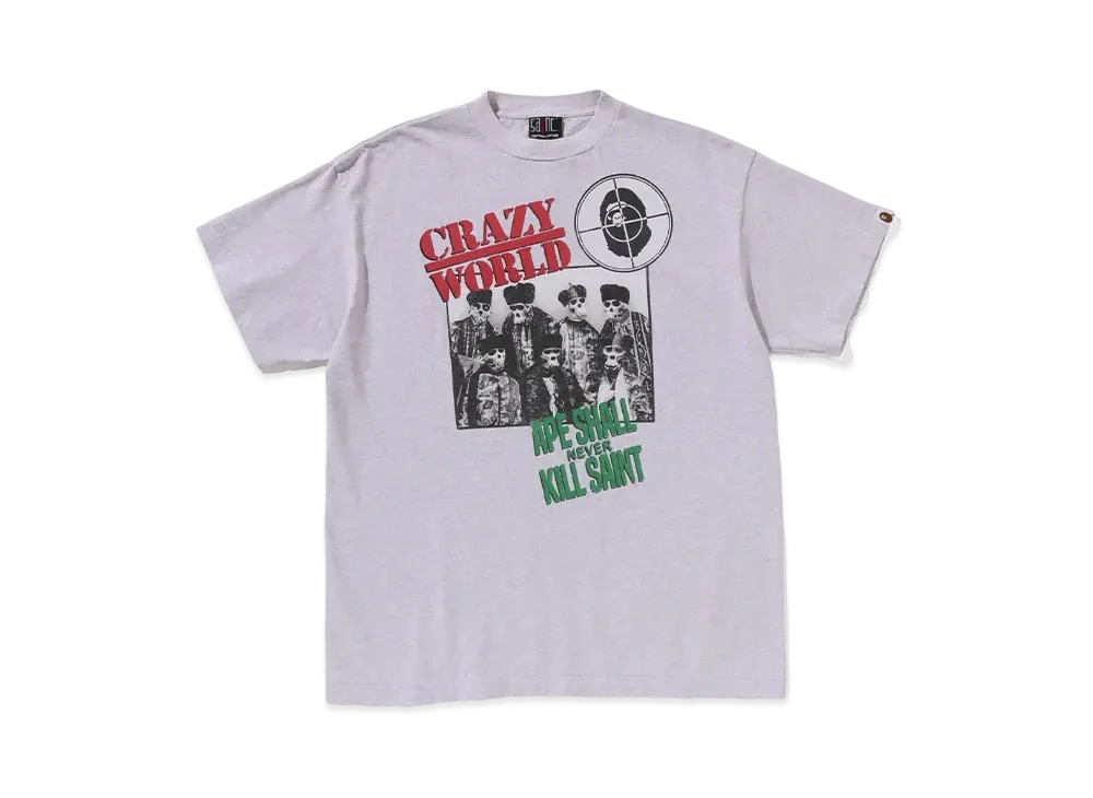 SAINT Mxxxxxx x A BATHING APE Speech Tee "Gray"