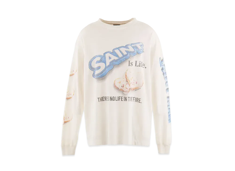 セントマイケル x シャーマー LS_Tシャツ_ハート キッキー "ホワイト" SM-YS1-0000-C39