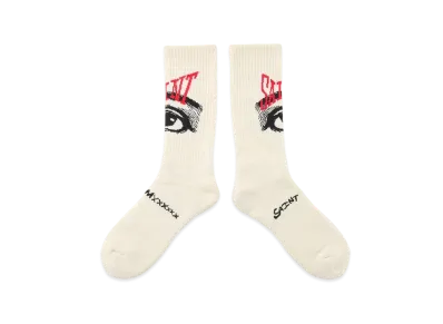 SAINT Mxxxxxx Socks_Eye "Ecru" (24FW) SM-YS1-0000-102