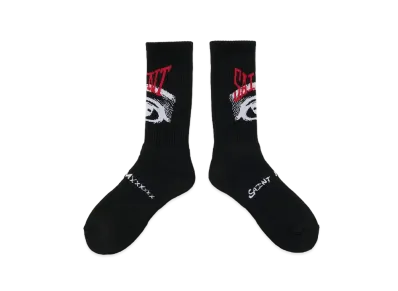 SAINT Mxxxxxx Socks_Eye "Black" (24FW) SM-YS1-0000-101