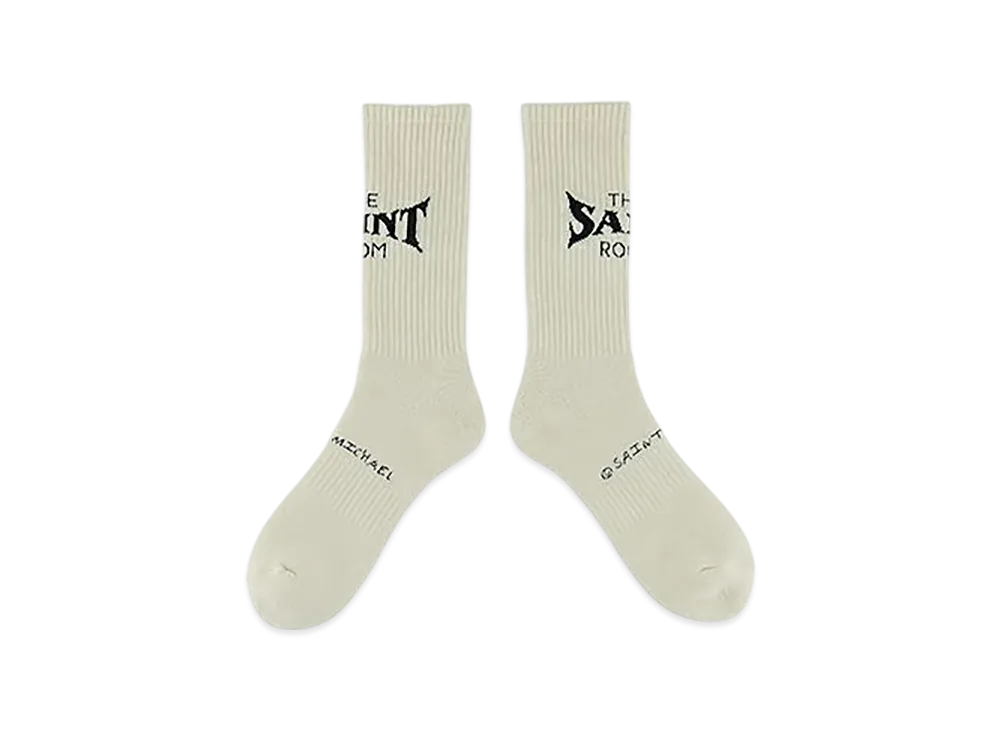 Saint Mxxxxxx x Shermer Academy Sock S Room "Ecru/Black"