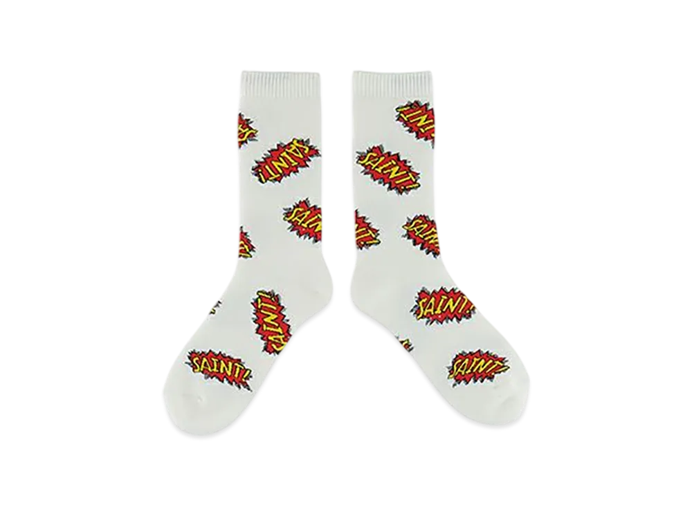 Saint Mxxxxxx Socks Pow "White"