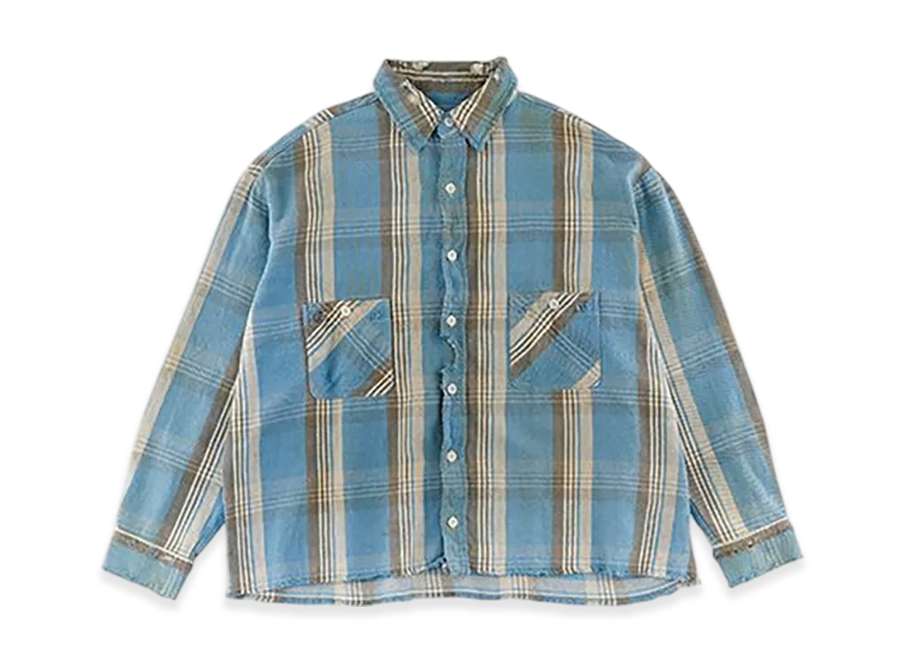 Saint Mxxxxxx SA Flannel Shirt "Blue"