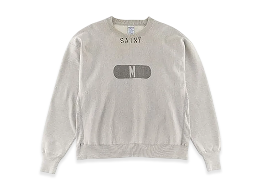 Saint Mxxxxxx Crew Neck Sweat M Gray "Gray"