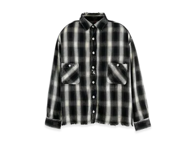 Saint Mxxxxxx Flannel Shirt Check "Black/White"