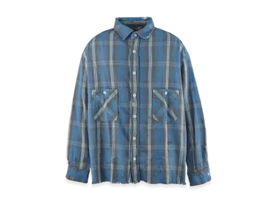 Saint Mxxxxxx Flannel Shirt Check "Blue/Yellow"