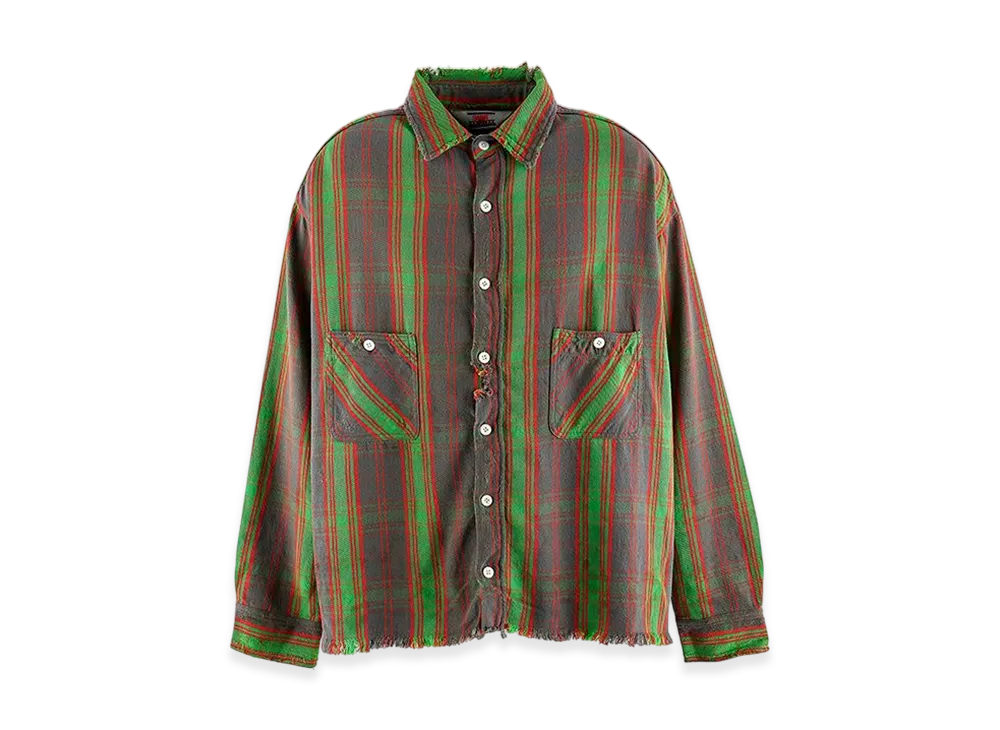 Saint Mxxxxxx DT Flannel Shirt Check "Green"