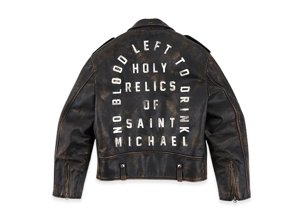 SAINT Mxxxxxx x Schott Leather Jacket "Black"