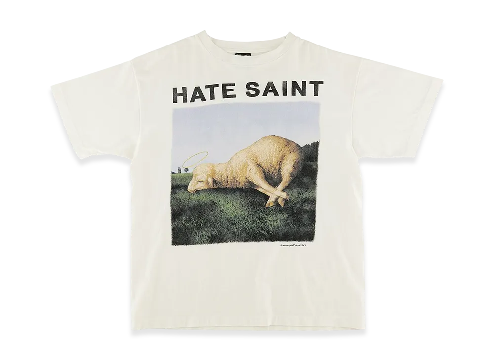 SAINT Mxxxxxx Hate Sheep S/S Tee "White"