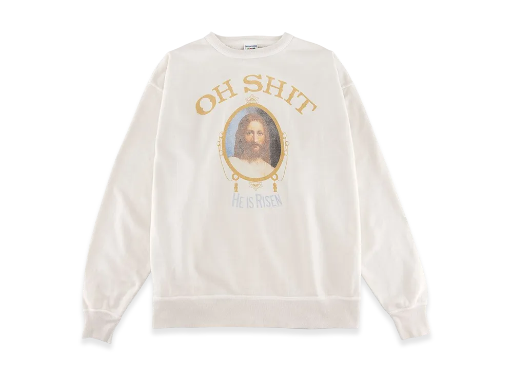 SAINT Mxxxxxx OH SHIT Crewneck Sweat "White"