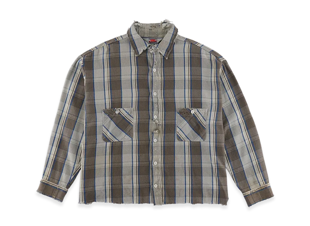 SAINT Mxxxxxx Shermer Academy Flannel Shirt "Blue/Brown"