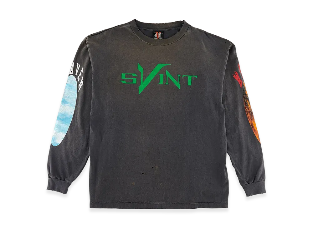 SAINT Mxxxxxx VLONE Long Sleeve Tee Skull "Black"