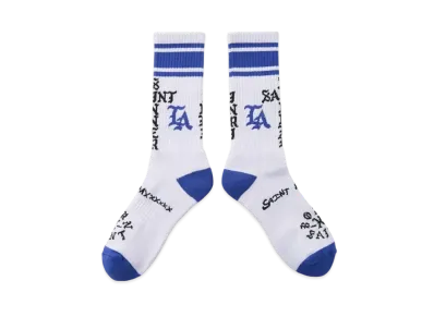 SAINT Mxxxxxx x Born x Raised BR_Socks / ST Sinner "White/Blue"