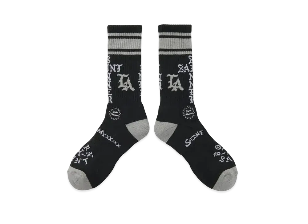SAINT Mxxxxxx x Born x Raised BR_Socks / ST Sinner "Black" SM-YS1-0000-C43