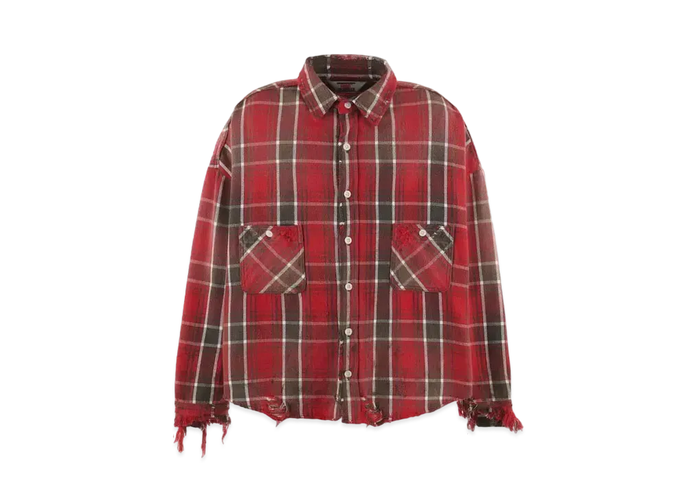 SAINT Mxxxxxx Frannel Shirt "Red/Gray"