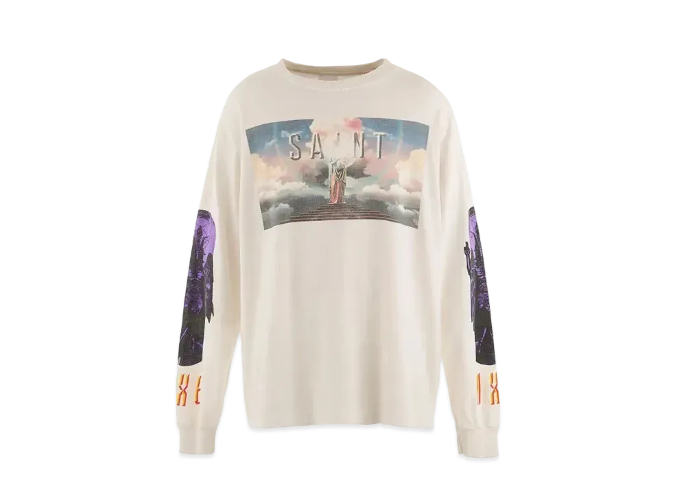 SAINT Mxxxxxx LS Tee_Saint Pictures "White" SM-YS1-0000-016