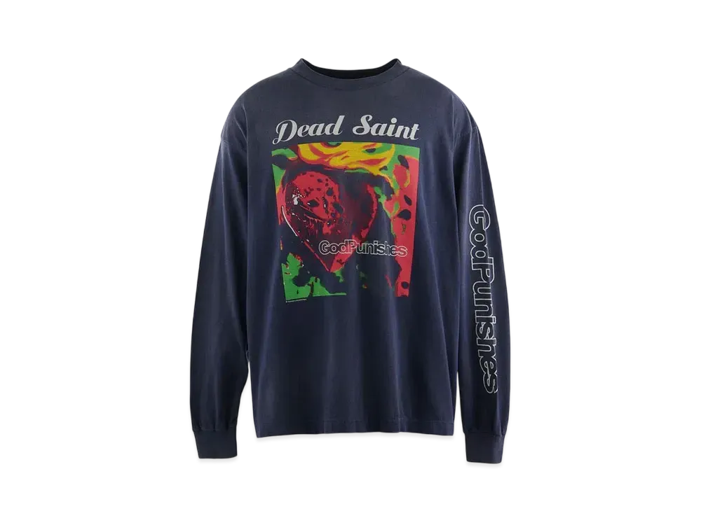 Saint Mxxxxxx Dead Saint Long Sleeve T-Shirt "Navy"