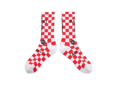 SAINT Mxxxxxx Sinner Socks (25FW) "Red/White"