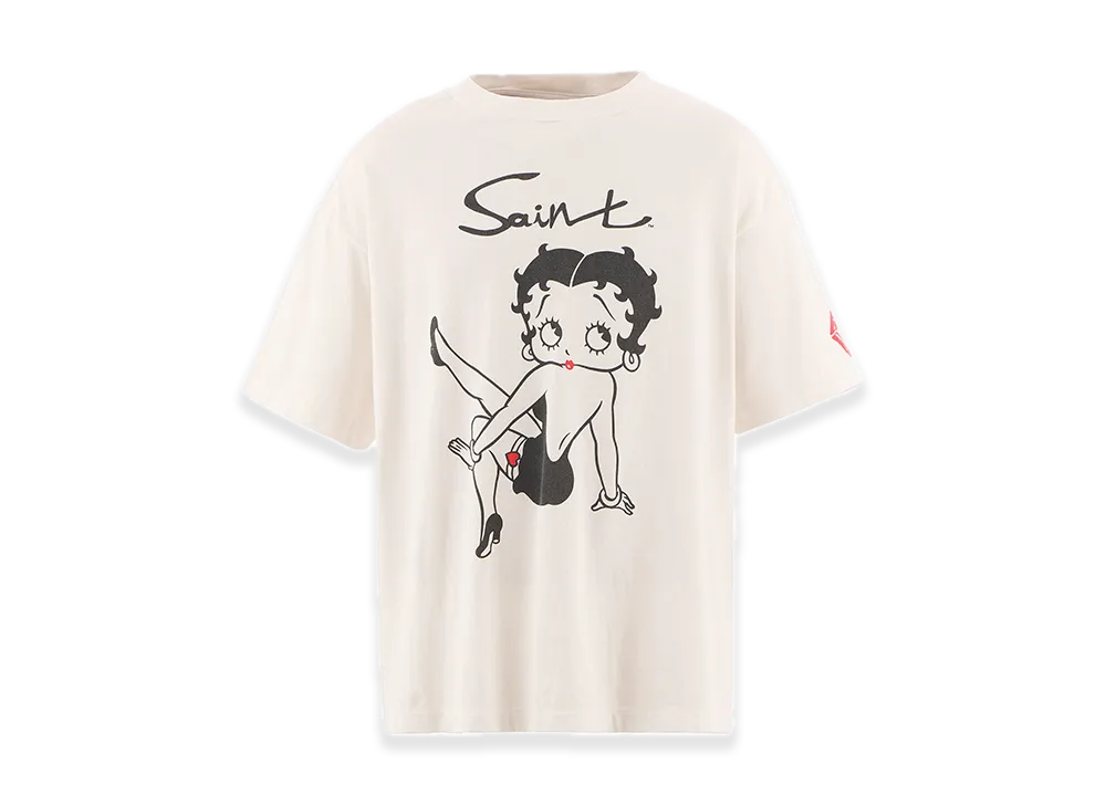 SAINT Mxxxxxx x Betty Boop SS Tee "White" SM-HR1-0000-C40