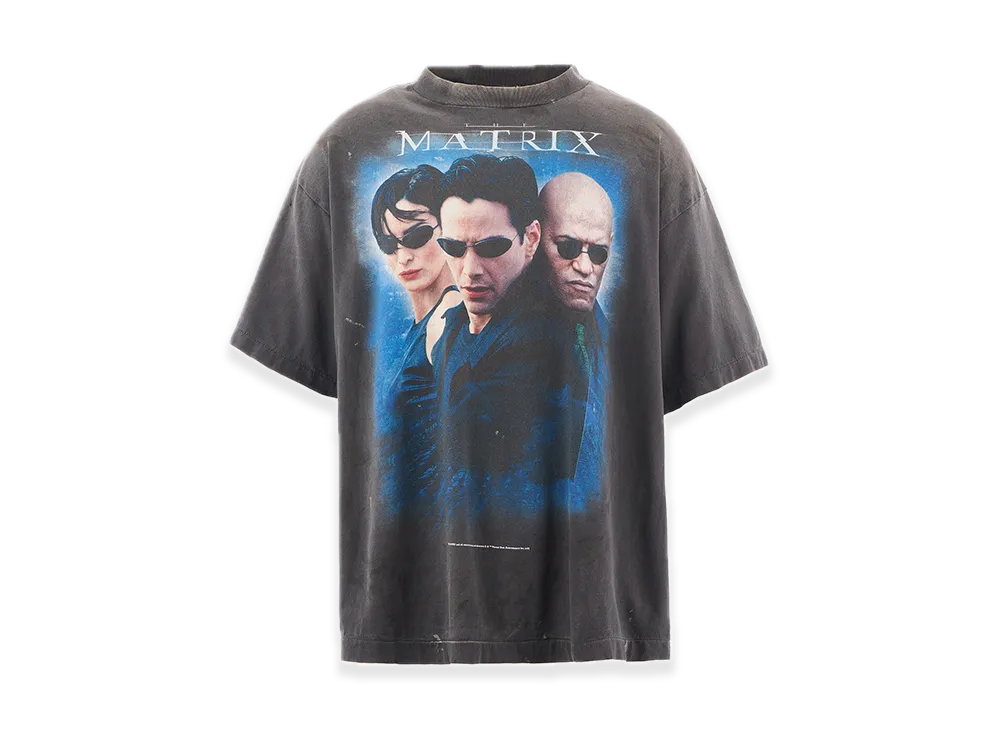 SAINT Mxxxxxx x THE MATRIX MTRX SS Tee The Matrix White Logo "Black"