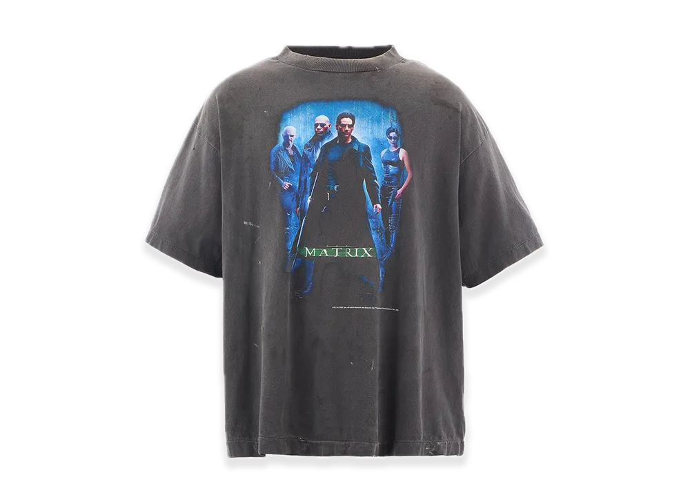 SAINT Mxxxxxx x THE MATRIX MTRX SS Tee The Matrix Green Logo "Black"