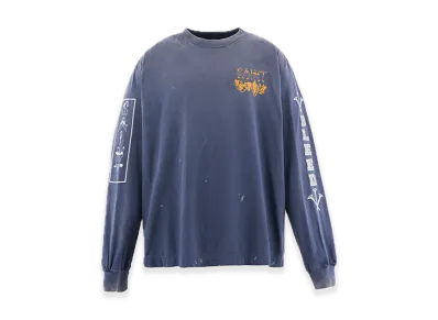 SAINT Mxxxxxx x Babylon BBLN LS Tee Saint Babylon "Navy"