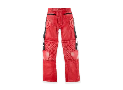 SAINT Mxxxxxx Leather Pants Racer "Red"