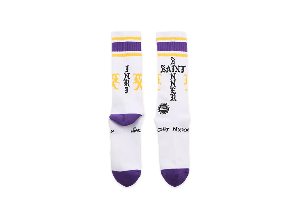 SAINT Mxxxxxx Socks Sinner "White/Purple"