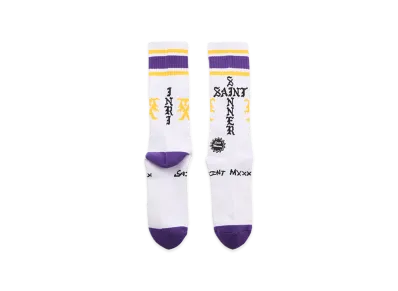 SAINT Mxxxxxx Socks Sinner "White/Purple"