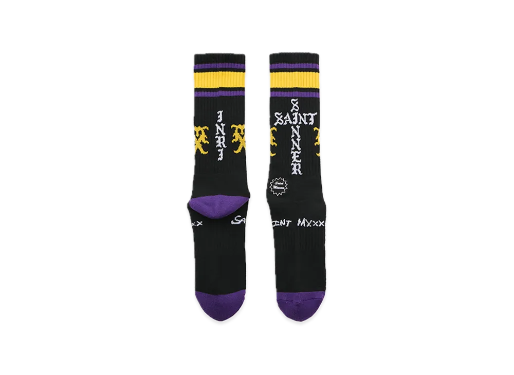 SAINT Mxxxxxx Socks Sinner "Black/Purple"