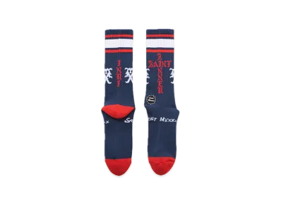 SAINT Mxxxxxx Socks Sinner "Blue/Red"