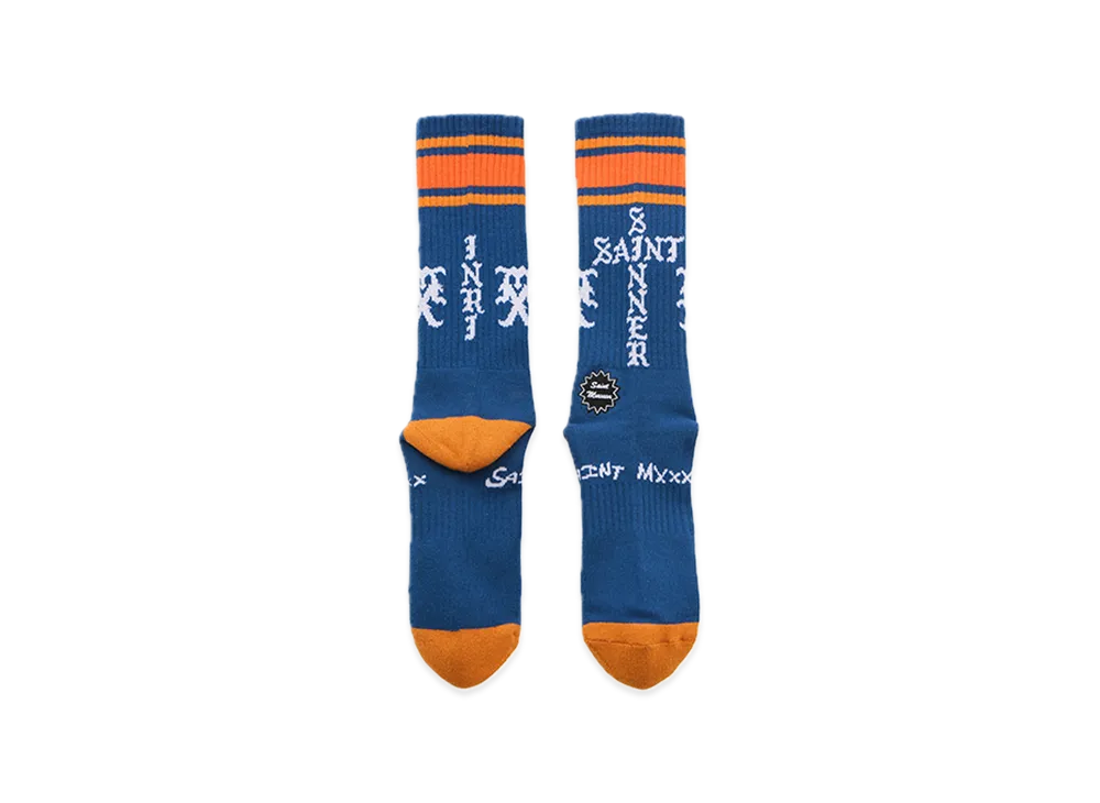 SAINT Mxxxxxx Socks Sinner "Blue/Orange"