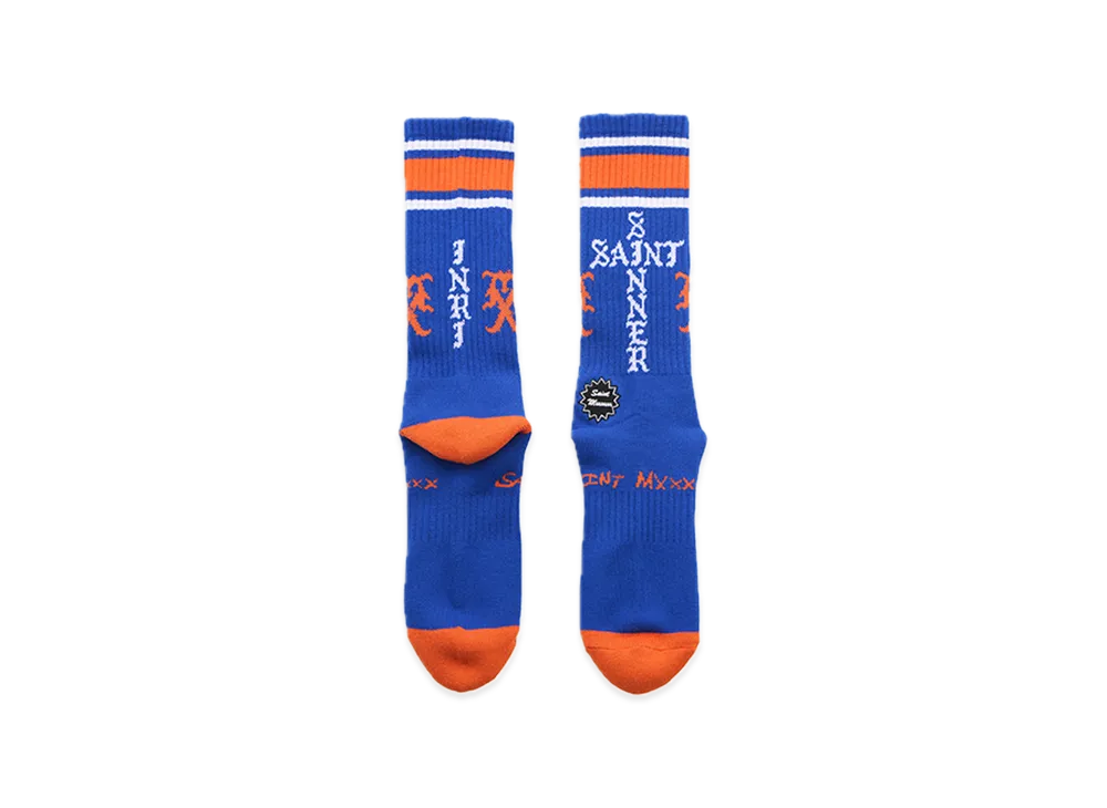SAINT Mxxxxxx Socks Sinner "Blue/Orange/White"
