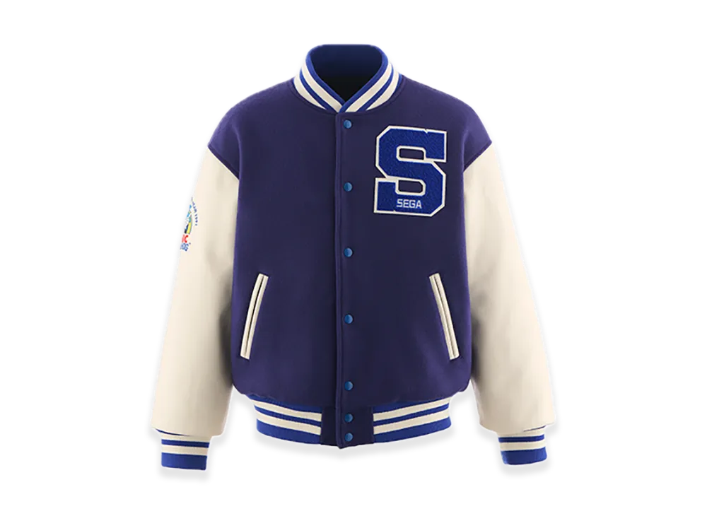 SAINT Mxxxxxx x SEGA SG Varsity Jacket Saint Sega "Blue"