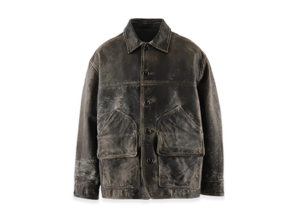 Saint Mxxxxxx Sa Lthr Jkt/Damage "Black/White"