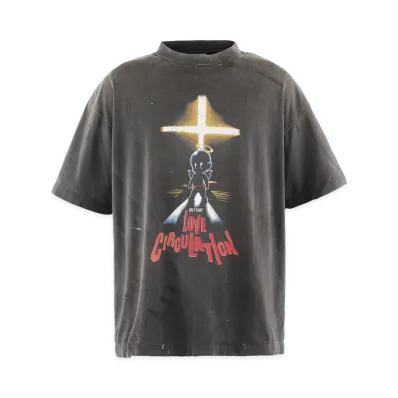 SAINT Mxxxxxx SS T-Shirt Love Ciculation "Black"
