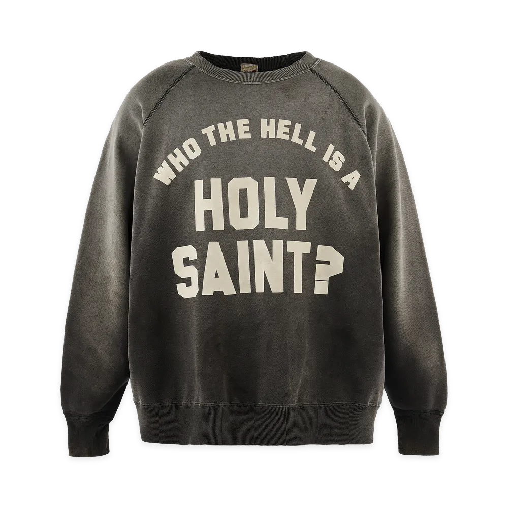 SAINT Mxxxxxx Raglan Crew Neck Sweat Holy Saint? "Black"