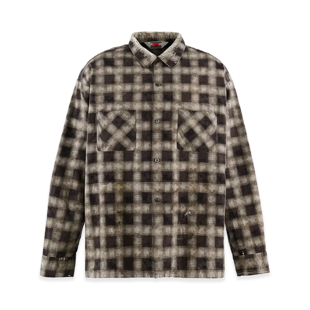 SAINT Mxxxxxx Print Check Shirt "Black/Grey"