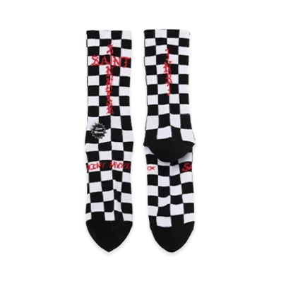 SAINT Mxxxxxx Socks / Check "Black/White"