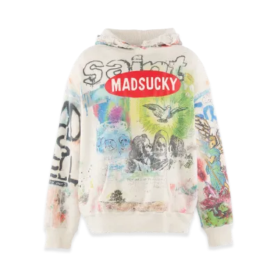 SAINT Mxxxxxx x MADSAKI MDS DBL Face Hoodie Madsucky "White"